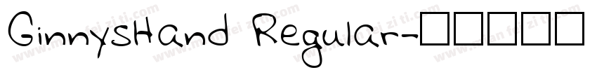 GinnysHand Regular字体转换